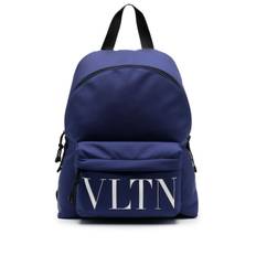 Valentino Garavani - ryggsäck med logotyp - herr - fuskpäls - one size - Blå