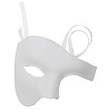 Alipis Enögd Mask Halvansiktsmaskerad Mask Med Band Enfärgad Halloween Fest Mask Kostymer Tillbehör För Cosplay