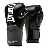 Everlast Unisex – Vuxen boxningshandskar Pro Style Elite Glove handskar svart/grå 40 ml