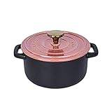 Cast Iron Casserole Dish With Lid Casserole Dishes With Lid Binaural Tableware Tough Enamel Coating, Ceramic Induction And Gas Safe (Color : Blue, Siz