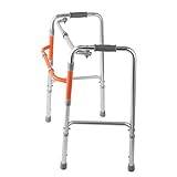 Standard Walkers Lättvikts hopfällbar Mobility Walker för vuxna seniorer funktionshindrade, justerbar höjd för korta, genomsnittliga och långa personer