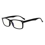 Eyekepper läsare UV-skydd, anti-bländning glasögon, anti-blå strålar, vårgångjärn dator läsglasögon +2.25 Strength Svart