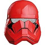 Rubie's officiella Disney Star Wars Ep 9, röd stormtrooper halv ansiktsmask, barn en storlek