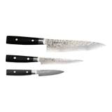 Zen knivset 3 delar svart/rostfritt stål 10, 15, 20 cm