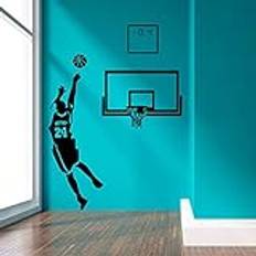 Basketboll väggklistermärke kreativ gör-det-själv pojkars sovrum klistermärke personlig skönhet dekoration vägg bild PVC klistermärke, L