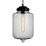 Transparent glasskärm Takljuskrona Fitting Edison Modern Creative Designer Enkel hängande lampa Glödlampa Ljusskärm (E27 Skruv lampfot, JUST lampskärm, exklusive glödlampa) Flush M