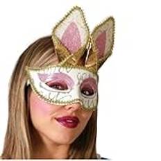 BigBuy Carnival Gyllene kaninögonmask