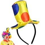 Toyvian Clown Hatt Tillbehör Gycklare Pannband Clown Hatt Rekvisita Pannband Karneval Clown Kostym Hatt Outfits Gycklare Kostym Clown Topp Hatt Pannband Fest Hatt Karneval För Vuxna Barn