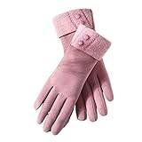 ASADFDAA Handskar kvinnor Women's Gloves Winter Warm Touch Screen Plush Thick Cold Proof Gloves Outdoor Cycling Gloves
