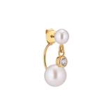 Pure Shore 18K Gold Plated Stud w. White Pearls