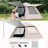 Tält för camping, bil One Touch tält pop-up campingtält, väderbeständigt ryggsäckstält, enkel installation UV-klippt solskyddstält för utomhusfamiljesammankomster. 240 x 240 x 155 cm silverlim