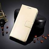 ATISIJIE premium läder Mobiltelefonskal case för Huawei P20,plånbok,hopfällbart skal,stativfunktion,mobilfodral med kortfack,skyddande skal för Huawei P20-gyllene