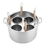 Multipannor, Pastagryta i rostfritt stål med silinsats, Stock Pot med ångkorg och pastagryta, Pastakokarset med lock Kökskärl, 5 hål (4 hål)