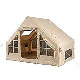 Air Glamping-tält, enkel installation Uppblåsbart campingtält med TPU-uppblåsbara pelare, vattentät 420D Oxford-duk, UV-säker 50+, rymmer 6-8 personer, stort utrymme och förvaringsväska