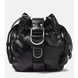 Blumarine Butterfly Small leather bucket bag - black - One size fits all