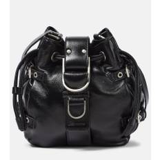 Blumarine Butterfly Small leather bucket bag - black - One size fits all