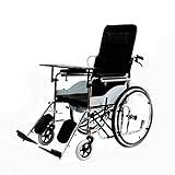 -Lightweight Wheelchair,Lightweight Adult Portable Foldable Portable Portable Old Man Potty Handicapped Four Wheel Brake, Ultra Light Self-Propelled Manual Walker