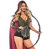 LEG AVENUE 86781-3 Tlg Kostüm Set Hinreißender Robin Hood, Größe M/L, Damen Karneval Kostüm Fasching
