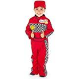 F1 Racingförardräkt för barn 3–5 år, röd racingdräkt och keps, 2-delad maskeraddräkt för barn och småbarn | utklädnad för flickor och pojkar, unisex | rollspel för barn av Pretend to Bee