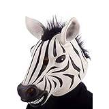 Carnival Toys 1400 – Mask Zebra, latex, svart/vit