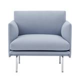 Muuto - Outline Studio Chair / Polished Aluminium Base Vidar 723 - Fåtöljer