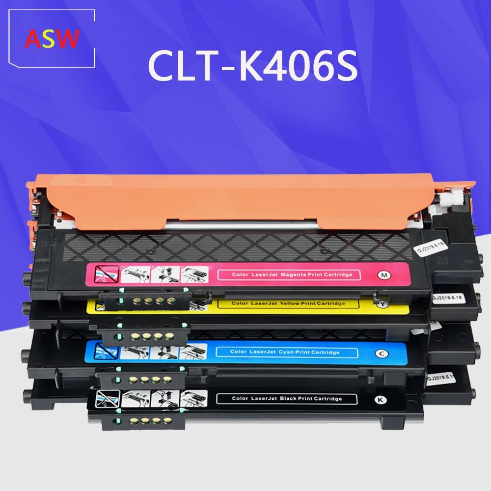 1x Ersatztoner/Chip Cyan kompatibel zu CLT-C406S für SAMSUNG CLX-3305FN 