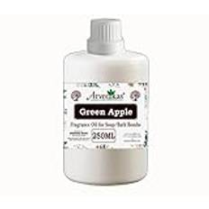 Arvedikas Premium doftolja för tvål/badbomber / örttvålar / transparent tvåltillverkning (grönt äpple, 250 ml/9 oz)