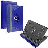 360 roterande läderskyddsfodral stativ plånbok folio för Lenovo Tab P10 M10 E10 10 tum 10,1 tum M11 P11 11 tum 2 A10-70 3 4 10 Plus Thinkpad surfplatta (blå)