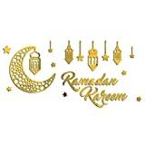 Yiida Ramadan dekorationer för hemklistermärken – Eid Mubarak-dekor akryl fönster- / väggklistermärke | muslimsk hem fest dekor tillbehör prydnad