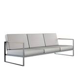 Röshults - Garden Easy Sofa 3 Frame, Anthracite, Nature Grey, Sunbrella Fabric - Utomhussoffor