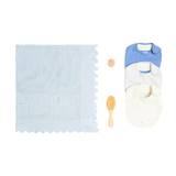 Bonpoint Baby Walk Time blanket and bibs gift set - blue - One size fits all