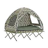 SoBuy Campingtält 2 manna Campingsäng med tält Tältsäng med sovsäck luftmadrass och tillbehör kamouflagefärg OGS32-L-TN