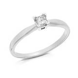 Platinum Princess Cut Diamond Solitaire Ring - 20pts - AGI Certificated - D0822-M
