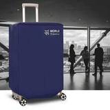 Blue Non-Woven Fabric Luggage Cover For 20-30 Inch Suitcase, Scratch-Resistant, Wear-Resistant, Waterproof Protector With Wheels For Carry-On Or Rolli