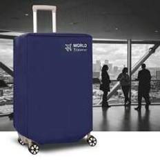 Blue Non-Woven Fabric Luggage Cover For 20-30 Inch Suitcase, Scratch-Resistant, Wear-Resistant, Waterproof Protector With Wheels For Carry-On Or Rolli