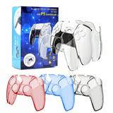 SHEIN 1pc Transparent Blue Crystal Case, Protective Cover, Thin & Scratch-Resistant & Comprehensive Protection For Ps5 Game Controller