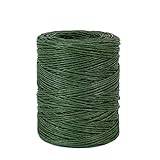 Niniang 1,0 mm grön blommig bindning tråd handwrap järntråd rottingpapper tråd för blombuketter (Längd: 210 M)