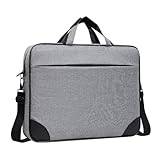 Xuanxi Väskor för kvinnor, bekväm 15,6 tum laptopväska stor kapacitet crossbody väska handväska anteckningsböcker fodral för resor arbete och studier, Grått, 15 Inches
