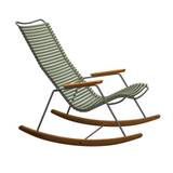 Houe - CLICK Rocking Chair - Olive Green - Solstolar och solsängar - Henrik Pedersen - Metall/Trä/Plast