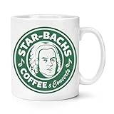 Presentbas Bach kaffe & konsert 3 dl mugg kopp Johann Sebastian roligt skämt historia kompositör