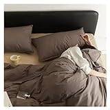 Minimalist style 100 long staple cotton four piece set of pure cotton bed sheets, quilt covers, bed sheets, sleeping naked,Lakan