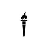 Olympic Torch flame icon black