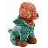 Pet Carnival Costume Dinosaur Cartoon Green Clothes Polyester Pet Supply