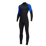 Neopren våtdräkter, våtdräkter, dyk- och surfdräkter, snorkling och simning, våtdräkter for män och kvinnor (Color : Blue, Size : XXL)