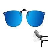 LVIOE Solglasögon med klämma – unisex flip-up-klämma stil solglasögon för glasögon utomhus/körning/fiske, Flip blå