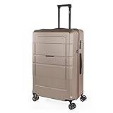 JASLEN - Lätta resväskor - ABS resväska med hårt skal 75 cm - lätta resväskor med kombinationslås - styv resväska med 4 hjul - lätt och tålig, Champagne