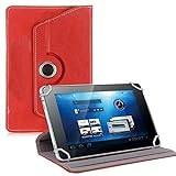 360 roterande läderskyddsfodral stativ plånbok folio för Lenovo Tab P10 M10 E10 10 tum 10,1 tum M11 P11 11 tum 2 A10-70 3 4 10 Plus Thinkpad surfplatta (röd)
