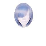 Ram Rem Cosplay Wig Re: Life In A Different World From Zero Halloween Costume Pink Blue Anime Wig OneSize Blue