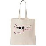 Functon+ Too Fab For Your Negativity Canvas Tote Bag, beige