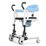 Hopfällbar stol lyft rullstol med bäcken multifunktionell amningsrullstol för äldre patienter funktionshindrade